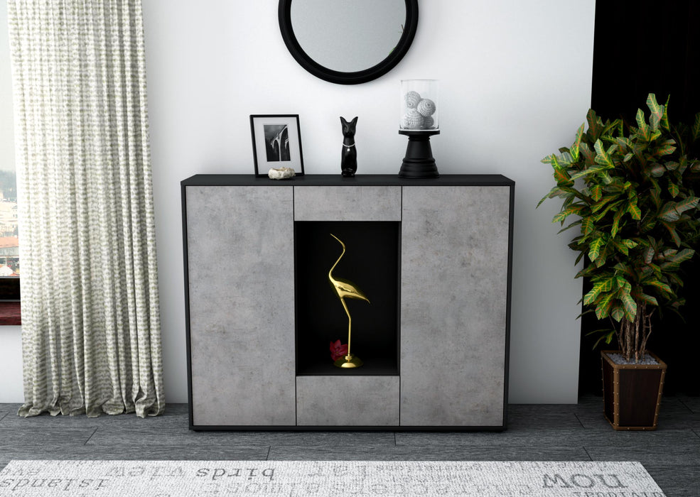 Highboard Nova, Beton Front (136x108x35cm) - Dekati GmbH