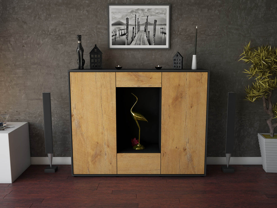 Highboard Nova, Eiche Front (136x108x35cm) - Dekati GmbH