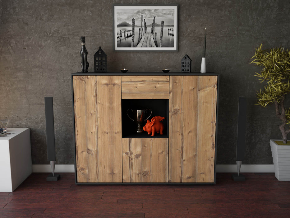 Highboard Nuria, Pinie Front (136x108x35cm) - Dekati GmbH