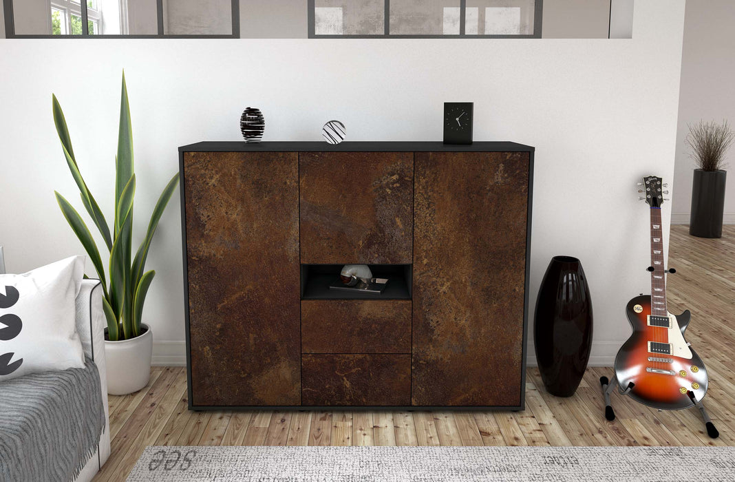 Highboard Olivia, Rost Front (136x108x35cm) - Dekati GmbH