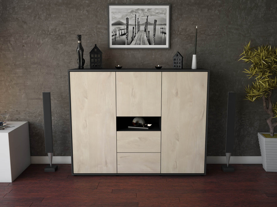 Highboard Olivia, Zeder Front (136x108x35cm) - Dekati GmbH