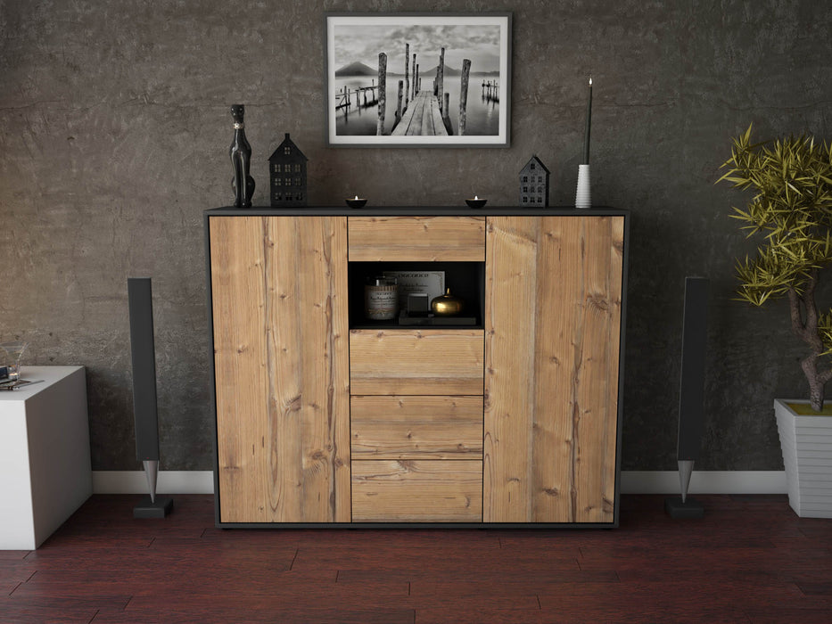 Highboard Ornella, Pinie Front (136x108x35cm) - Dekati GmbH