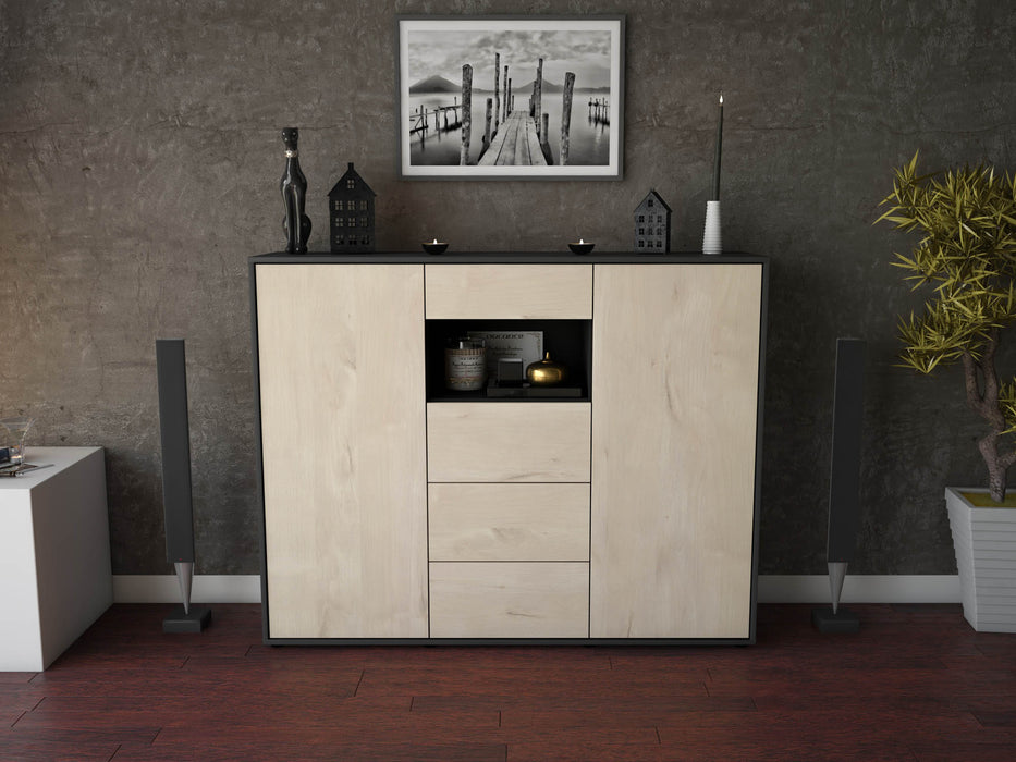 Highboard Ornella, Zeder Front (136x108x35cm) - Dekati GmbH