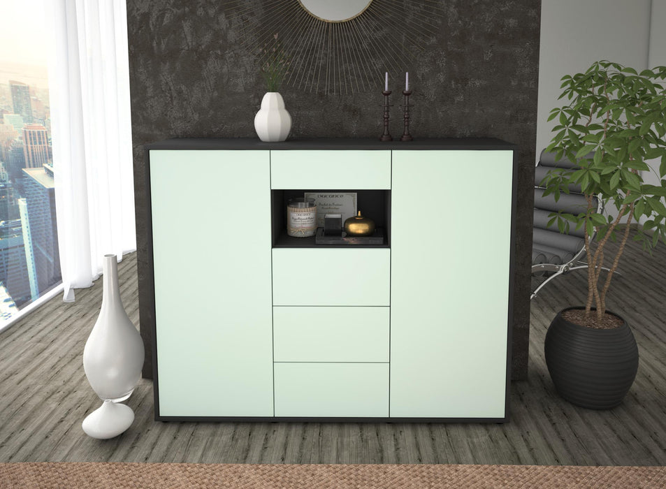 Highboard Ornella, Mint Front (136x108x35cm) - Dekati GmbH