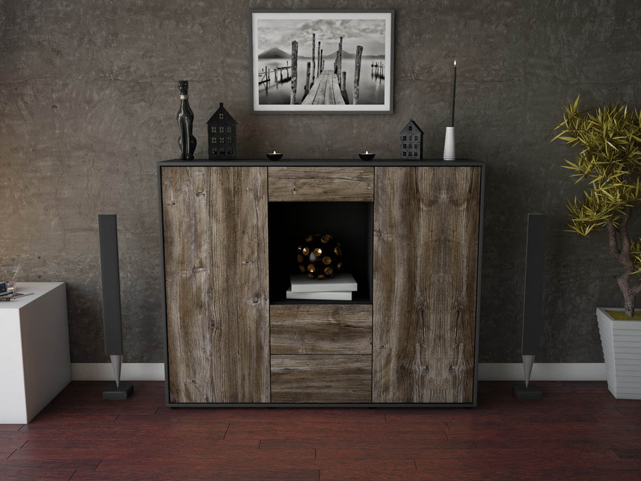 Highboard Ortensia, Treibholz Front (136x108x35cm) - Dekati GmbH