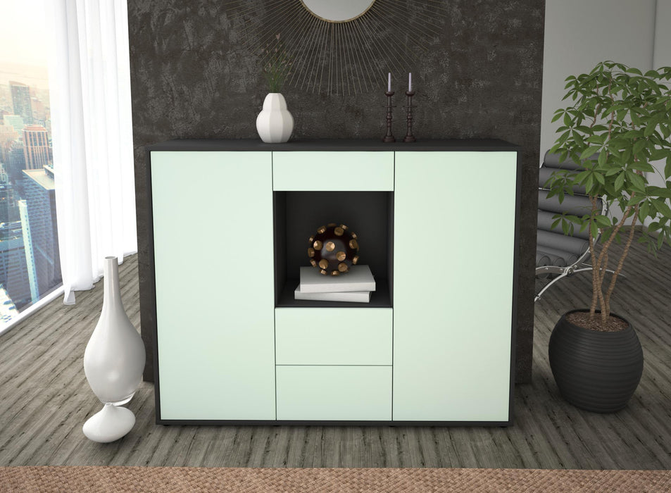 Highboard Ortensia, Mint Front (136x108x35cm) - Dekati GmbH