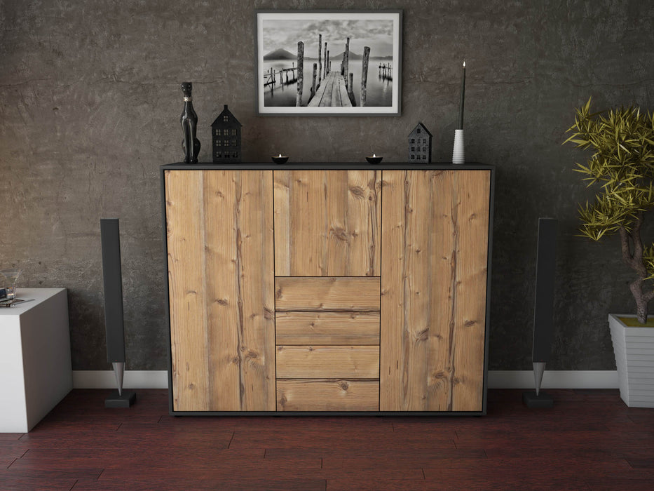 Highboard Pasquale, Pinie Front (136x108x35cm) - Dekati GmbH