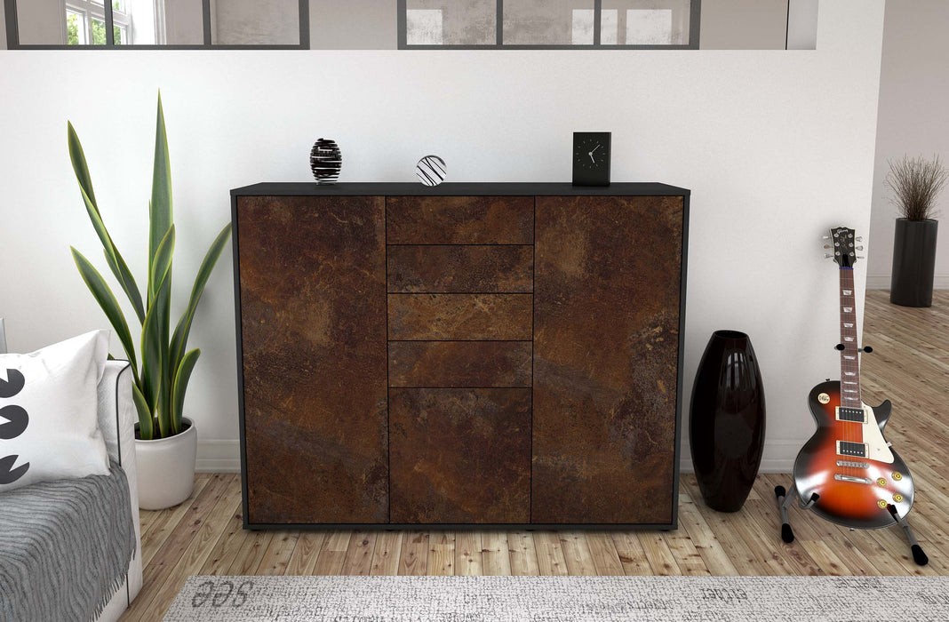 Highboard Patricia, Rost Front (136x108x35cm) - Dekati GmbH