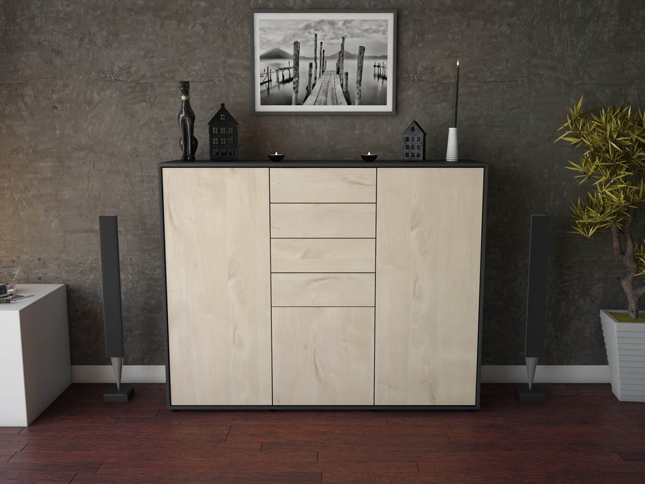 Highboard Patricia, Zeder Front (136x108x35cm) - Dekati GmbH