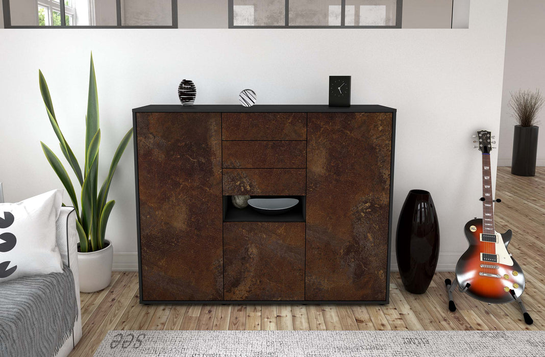 Highboard Paulina, Rost Front (136x108x35cm) - Dekati GmbH