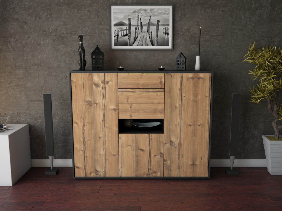 Highboard Paulina, Pinie Front (136x108x35cm) - Dekati GmbH