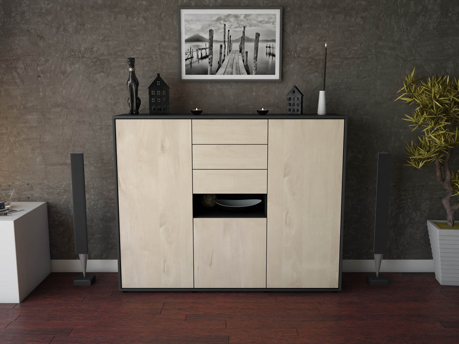 Highboard Paulina, Zeder Front (136x108x35cm) - Dekati GmbH