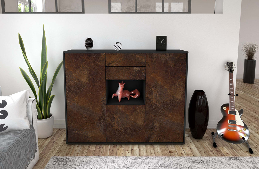 Highboard Penelope, Rost Front (136x108x35cm) - Dekati GmbH