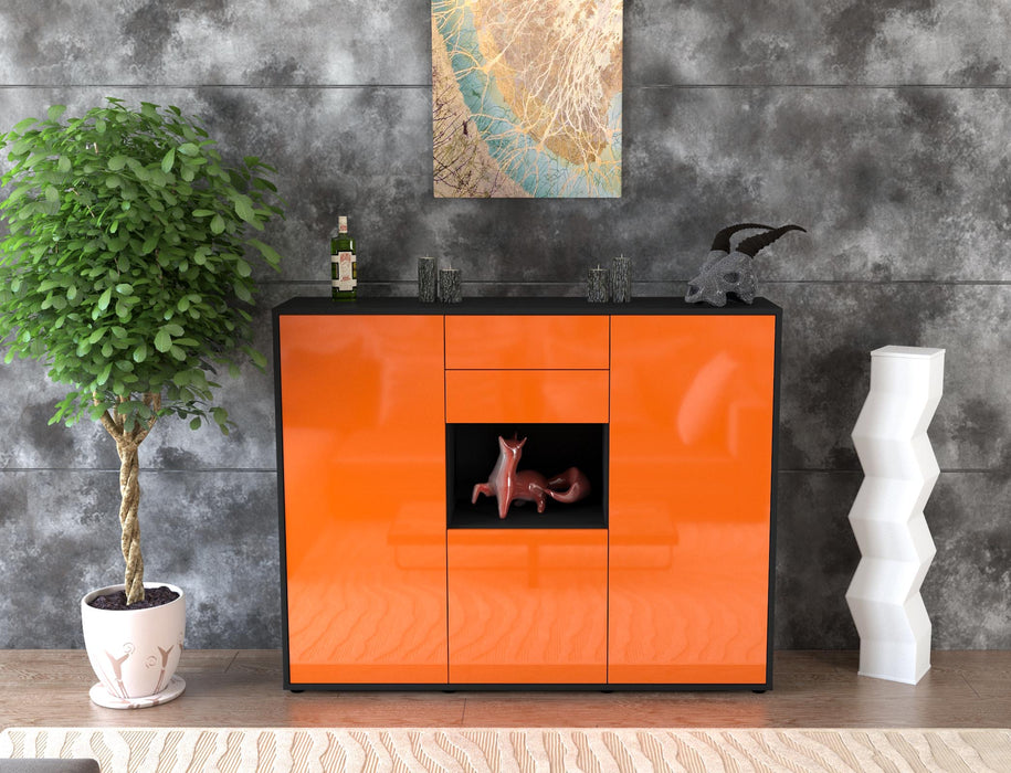 Highboard Penelope, Orange Front (136x108x35cm) - Dekati GmbH