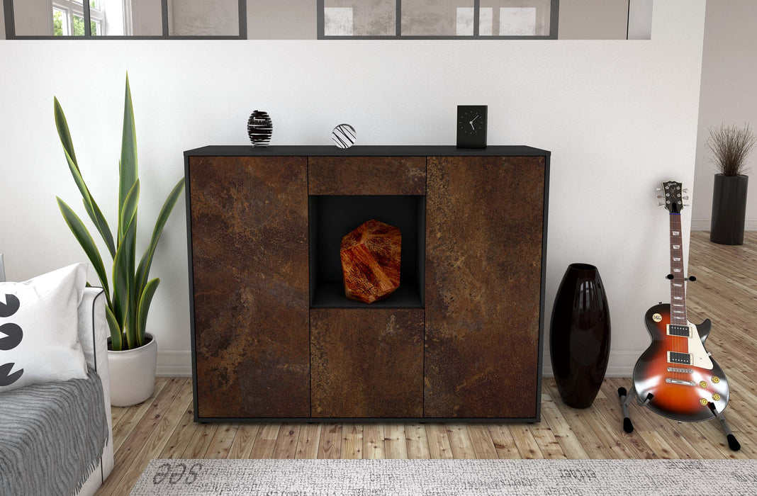 Highboard Peppina, Rost Front (136x108x35cm) - Dekati GmbH