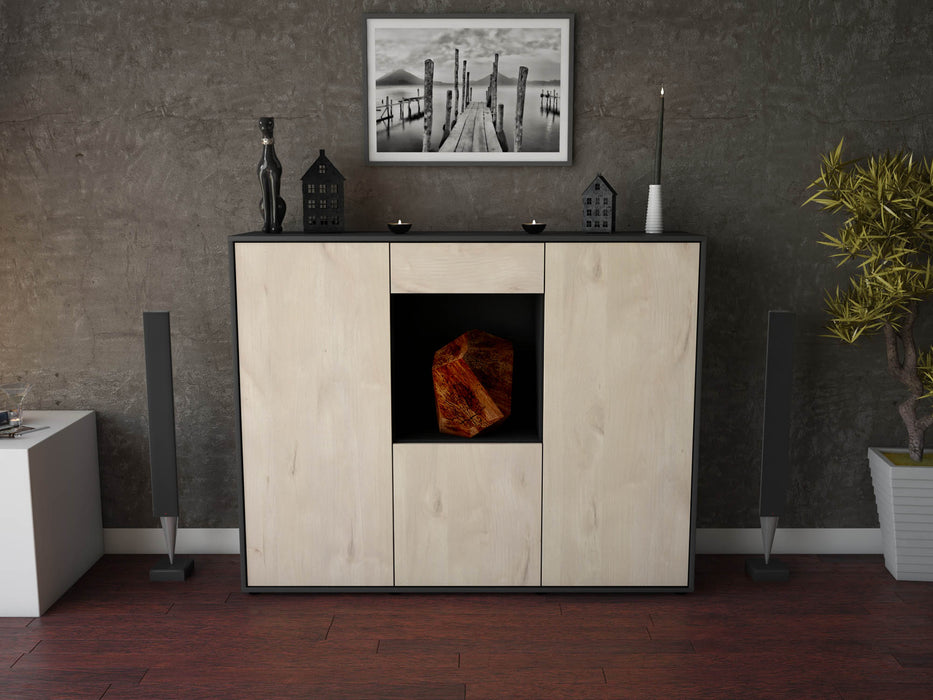 Highboard Peppina, Zeder Front (136x108x35cm) - Dekati GmbH