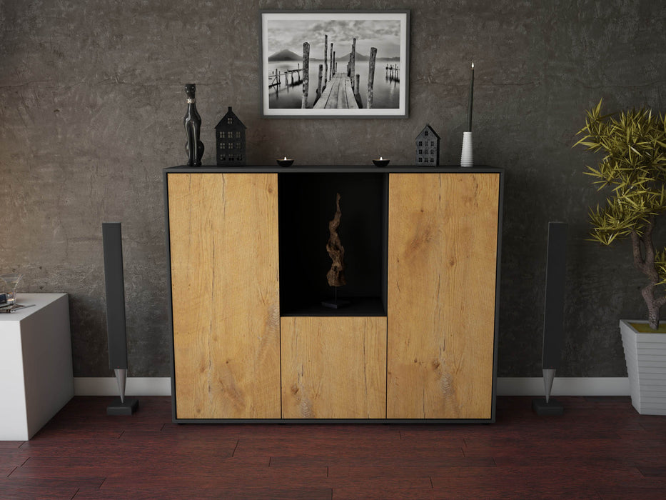 Highboard Pia, Eiche Front (136x108x35cm) - Dekati GmbH