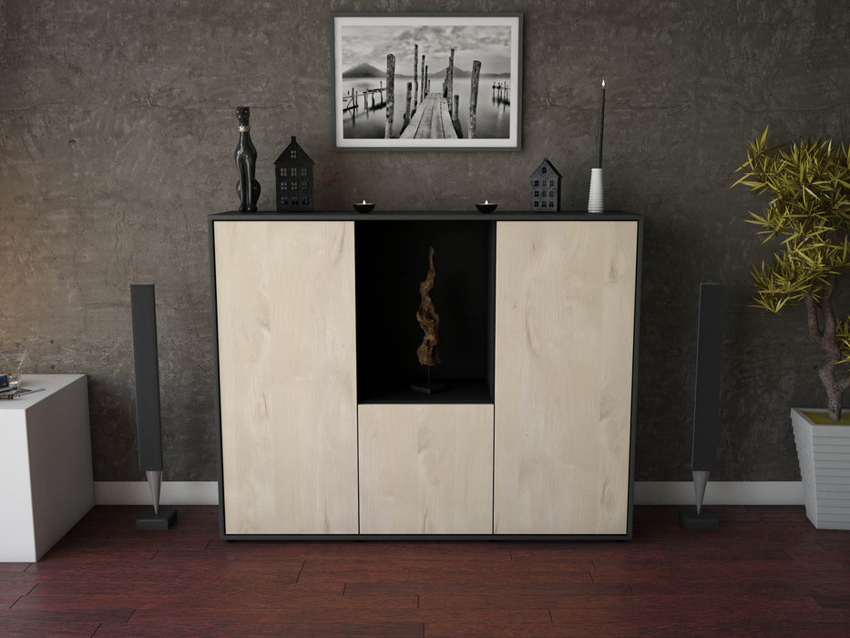 Highboard Pia, Zeder Front (136x108x35cm) - Dekati GmbH