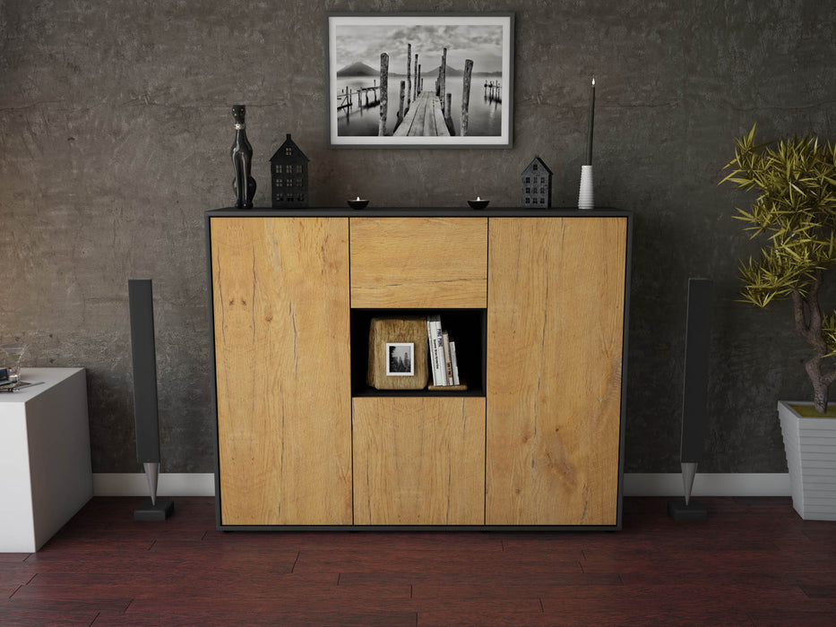 Highboard Pippa, Eiche Front (136x108x35cm) - Dekati GmbH