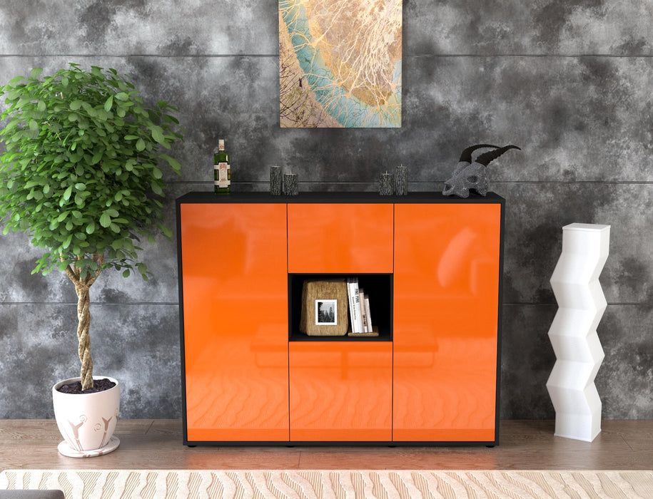 Highboard Pippa, Orange Front (136x108x35cm) - Dekati GmbH