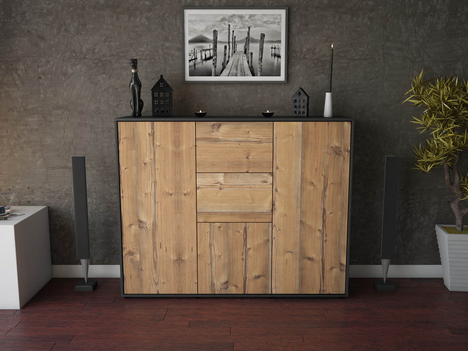 Highboard Polina, Pinie Front (136x108x35cm) - Dekati GmbH