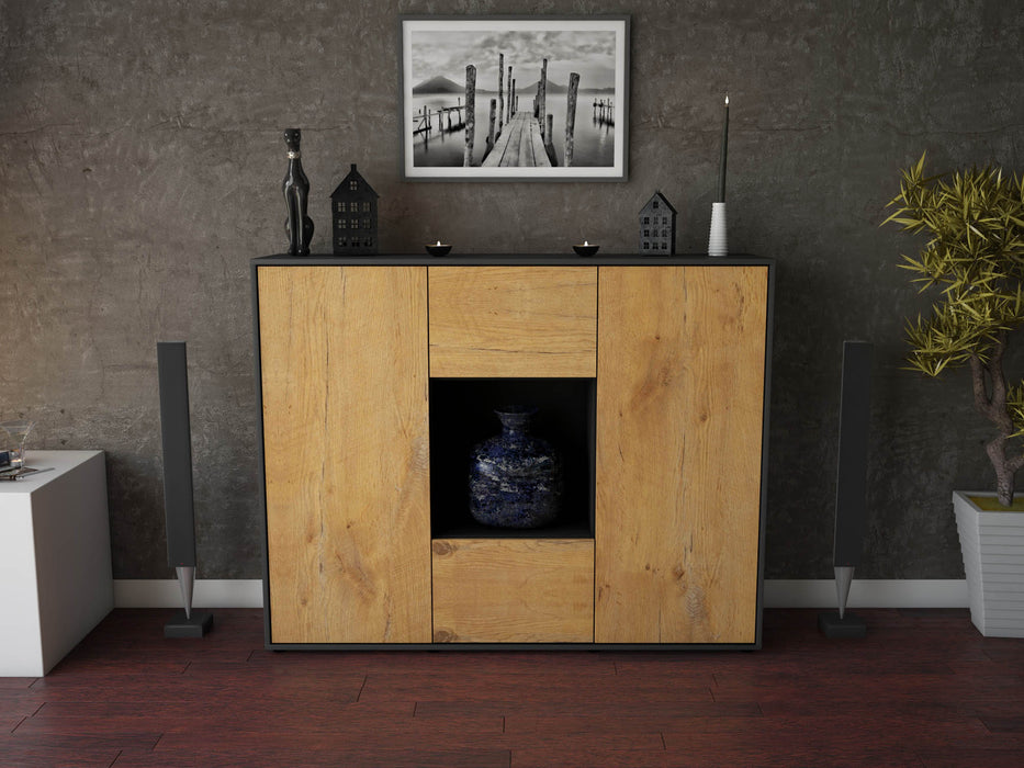 Highboard Priscilla, Eiche Front (136x108x35cm) - Dekati GmbH