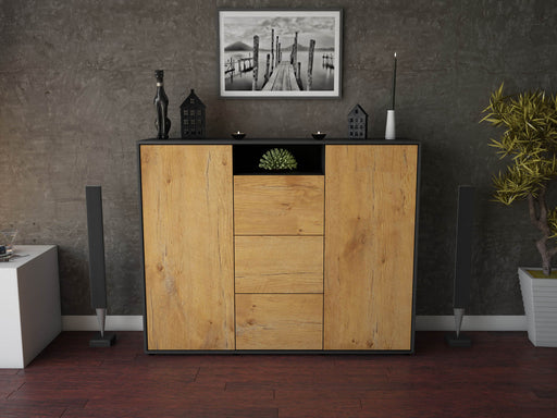 Highboard Quartilla, Eiche Front (136x108x35cm) - Dekati GmbH