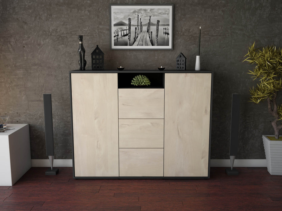 Highboard Quartilla, Zeder Front (136x108x35cm) - Dekati GmbH