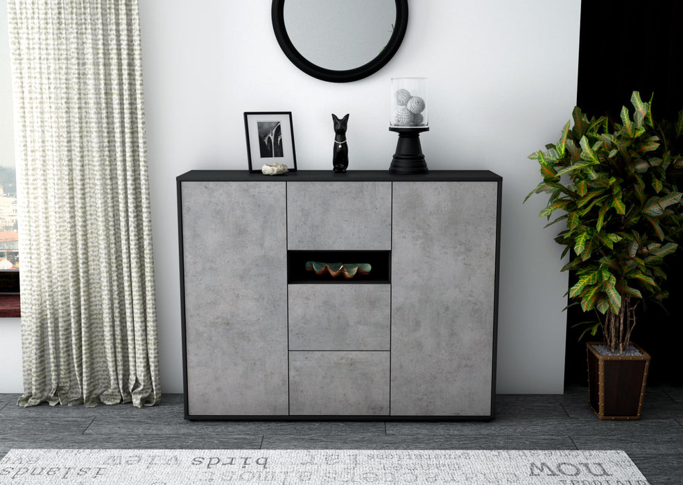 Highboard Quinta, Beton Front (136x108x35cm) - Dekati GmbH