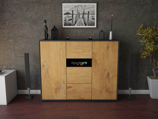 Highboard Quinta, Eiche Front (136x108x35cm) - Dekati GmbH