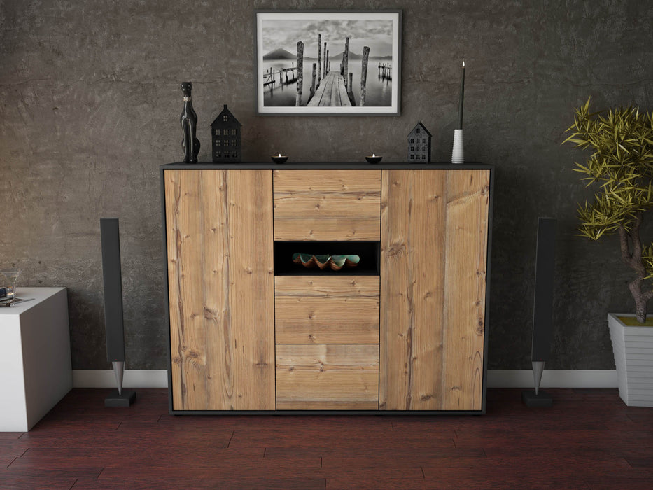 Highboard Quinta, Pinie Front (136x108x35cm) - Dekati GmbH