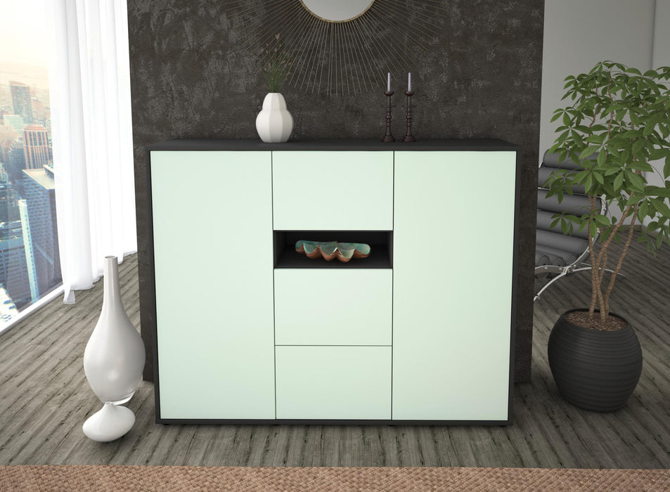 Highboard Quinta, Mint Front (136x108x35cm) - Dekati GmbH