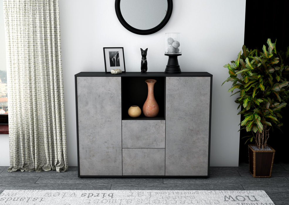 Highboard Rabea, Beton Front (136x108x35cm) - Dekati GmbH