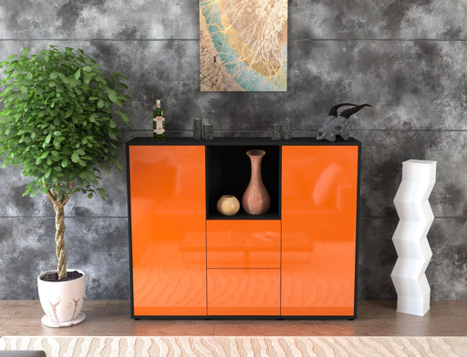 Highboard Rabea, Orange Front (136x108x35cm) - Dekati GmbH