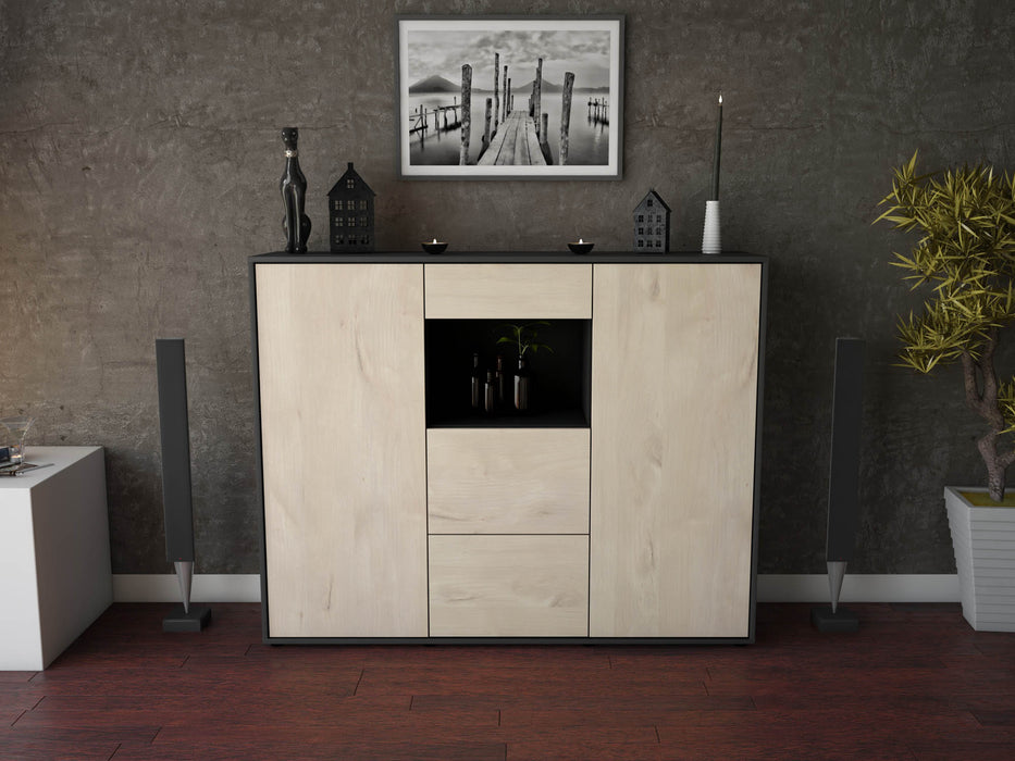 Highboard Rachelle, Zeder Front (136x108x35cm) - Dekati GmbH