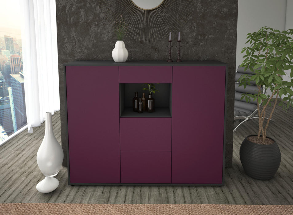 Highboard Rachelle, Lila Front (136x108x35cm) - Dekati GmbH