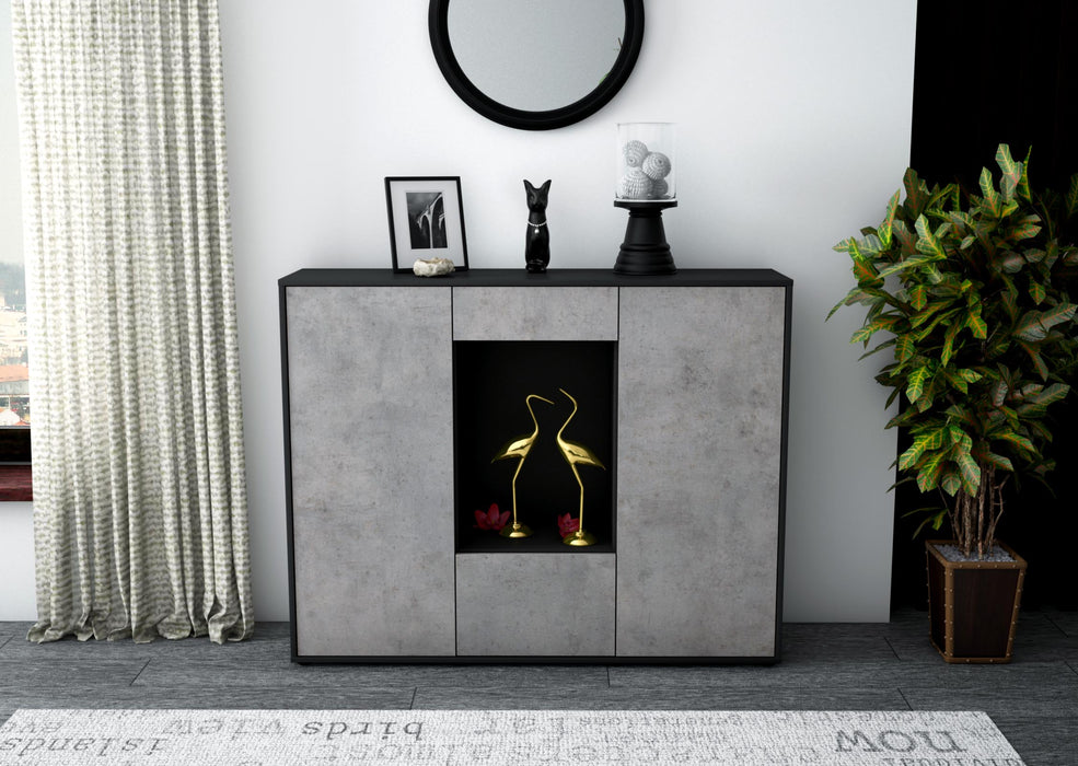 Highboard Raffaela, Beton Front (136x108x35cm) - Dekati GmbH