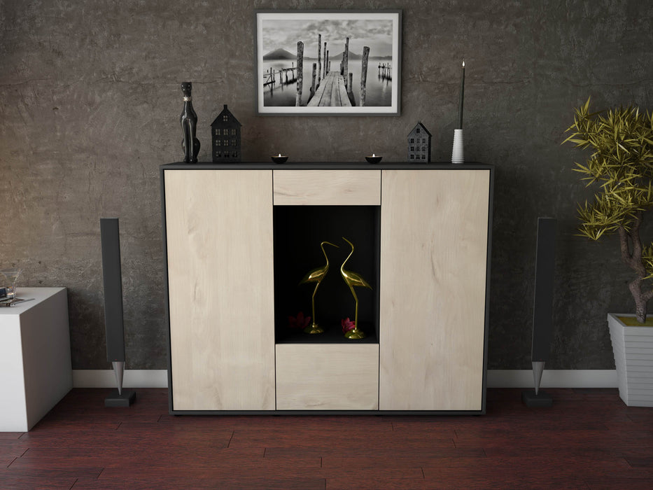 Highboard Raffaela, Zeder Front (136x108x35cm) - Dekati GmbH