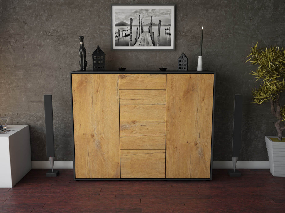 Highboard Ramona, Eiche Front (136x108x35cm) - Dekati GmbH