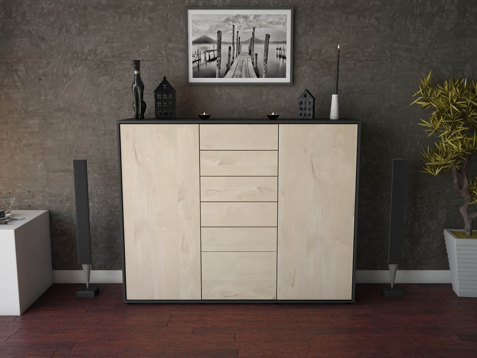 Highboard Ramona, Zeder Front (136x108x35cm) - Dekati GmbH