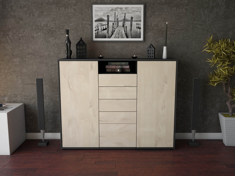 Highboard Ravena, Zeder Front (136x108x35cm) - Dekati GmbH