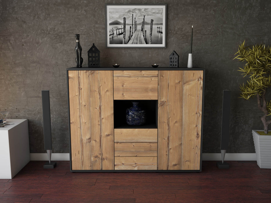 Highboard Ravenna, Pinie Front (136x108x35cm) - Dekati GmbH