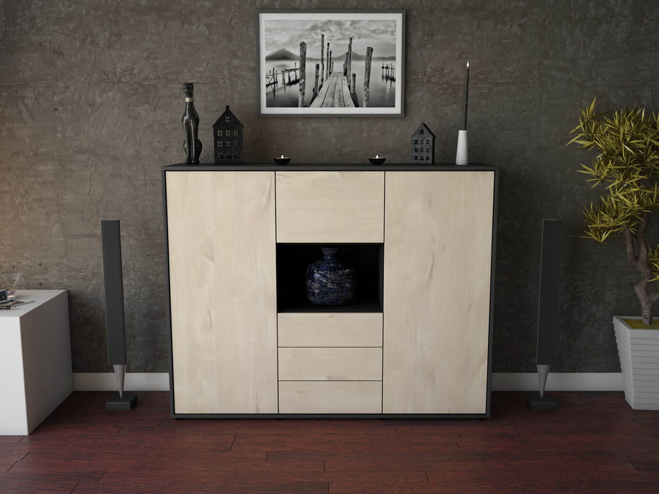 Highboard Ravenna, Zeder Front (136x108x35cm) - Dekati GmbH