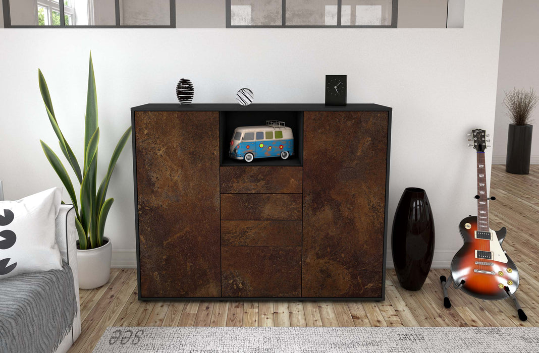 Highboard Rebecca, Rost Front (136x108x35cm) - Dekati GmbH