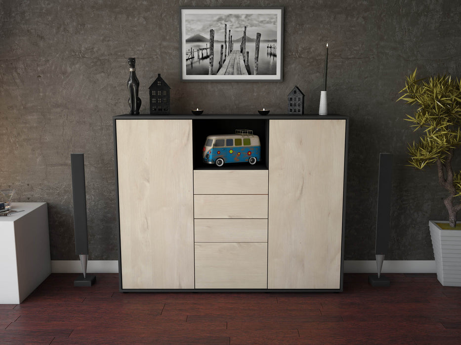 Highboard Rebecca, Zeder Front (136x108x35cm) - Dekati GmbH