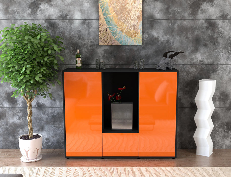 Highboard Renata, Orange Front (136x108x35cm) - Dekati GmbH