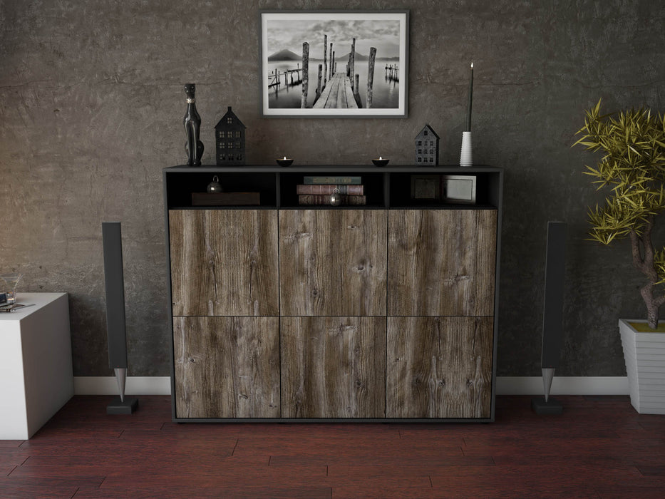 Highboard Sara, Treibholz Front (136x108x35cm) - Dekati GmbH