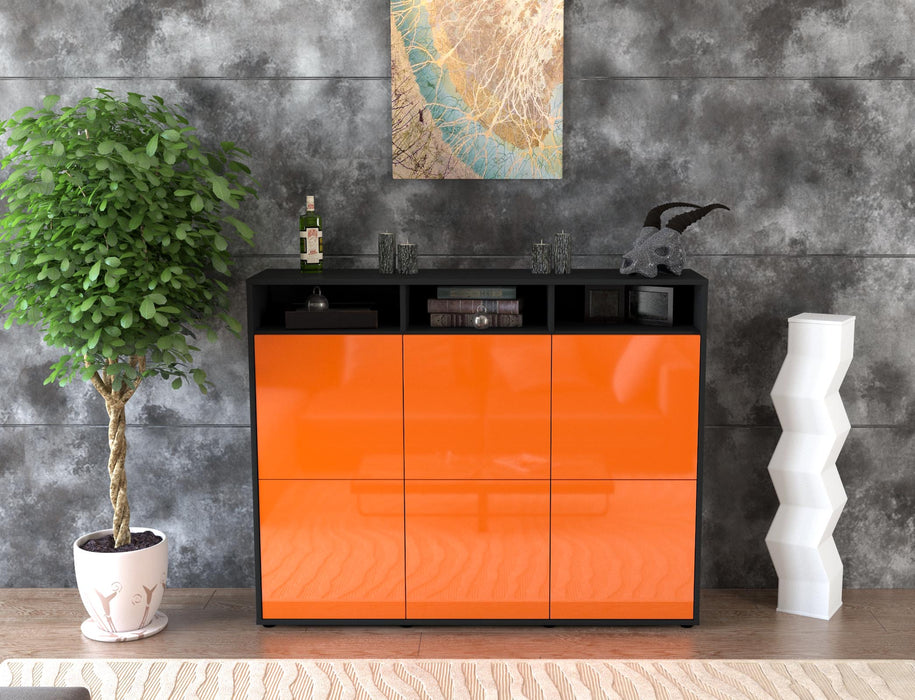 Highboard Sara, Orange Front (136x108x35cm) - Dekati GmbH