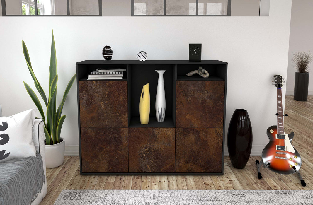 Highboard Sarina, Rost Front (136x108x35cm) - Dekati GmbH