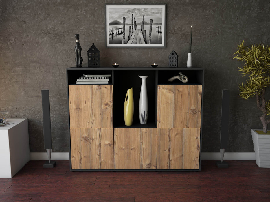 Highboard Sarina, Pinie Front (136x108x35cm) - Dekati GmbH